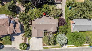 Bird's eye view. NOTE: 2 parking spots at rear of property for Mother Inlaw Apartment use.