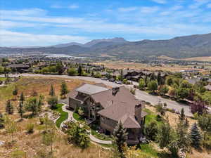 Aerial perspective from back of house to see views