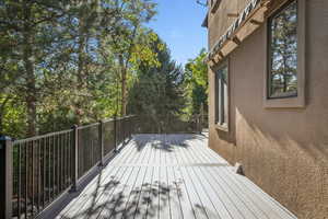View of wooden terrace