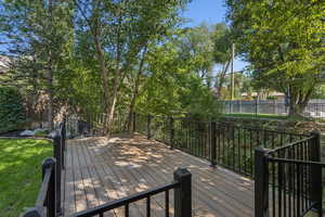 View of wooden deck