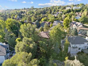 Aerial view of residential area