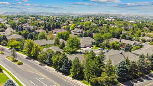 Aerial view of residential area