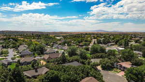 Aerial view of residential area