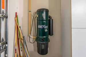 Detailed view of a central vacuum unit