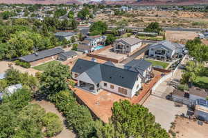 Aerial view of residential area