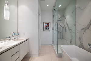 Primary Bath, Steam Shower, Freestanding Tub