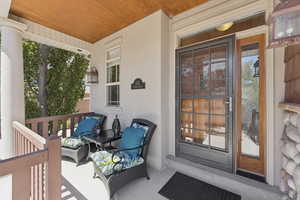 Property entrance featuring a porch