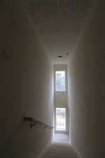 Stairs with baseboards