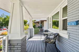 View of wooden porch