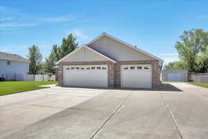 Ranch-style home with RV parking.