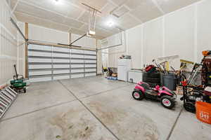 Extra large garage with plenty of storage