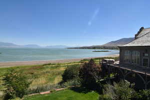 Water view featuring mountains