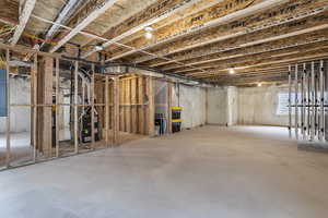 View of unfinished basement