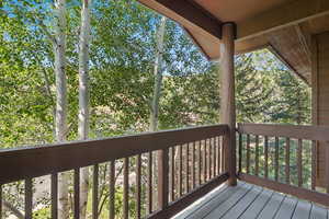 View of wooden deck