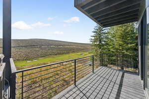 Balcony with golf course view