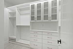 View of walk in closet