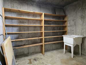 Storage area featuring a sink