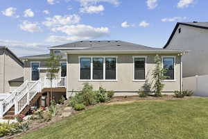 Backyard landscaping.