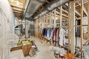 Basement utility and bath rough in space.