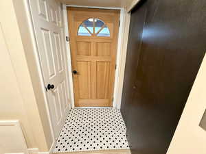 View of doorway to outside
