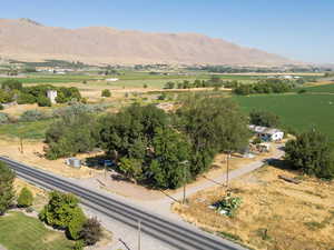 Mountain view with rural landscape
