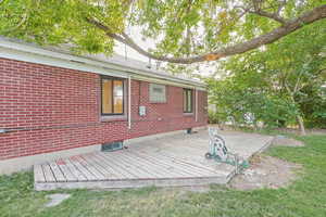 View of wooden deck
