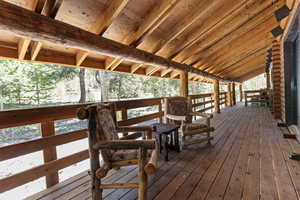 View of wooden terrace