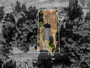 Aerial view of sparsely populated area