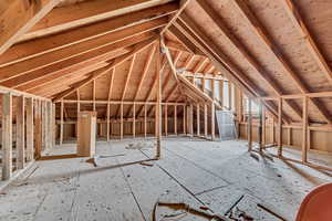 View of unfinished attic