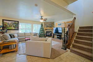 Heading up the stairs for the second level