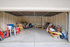 Plenty of space for storage and still have a car parked