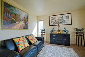 Meet with guest while others in the house continue with their activites.