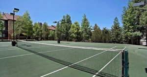 View of tennis court