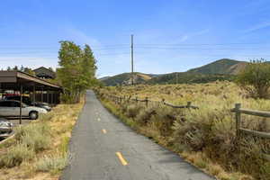 View of street featuring a mountain view