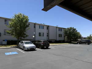 View of uncovered parking lot