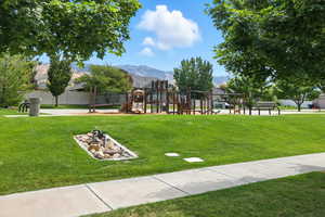 View of community with a mountain view