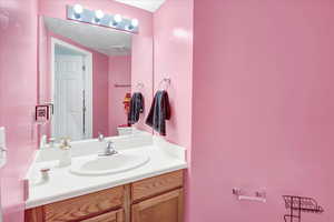 Bathroom featuring vanity