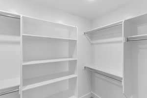 View of walk in closet