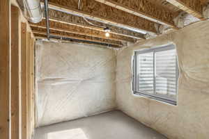 View of below grade area