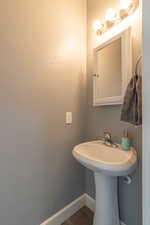 Bathroom with baseboards