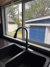 Kitchen view of a sink
