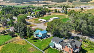 Aerial view of residential area