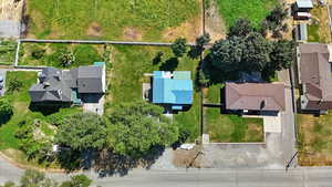 Aerial view of residential area