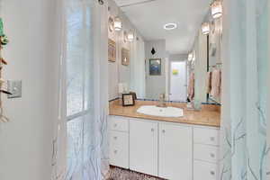 Bathroom featuring vanity