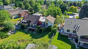 Aerial view of residential area