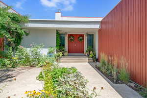 Property entrance and courtyard