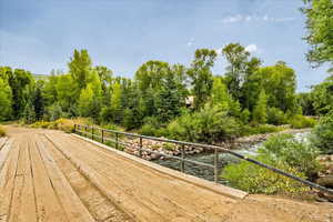 Bridge at entry across the Weber River