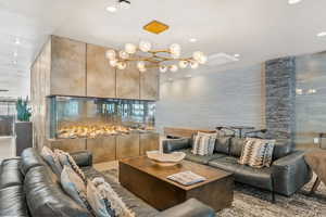 Community lobby featuring recessed lighting