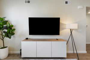 Detailed view of wood finished floors