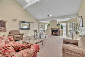 Living room with Fireplace in Clubhouse
